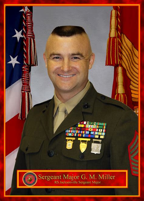Sergeant Major Gordon M Miller 6th Marine Corps District Leaders
