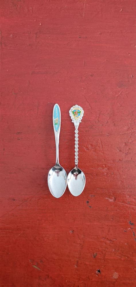 Vintage Souvenir Spoons Spoon Collection Fairbanks Alaska Etsy In