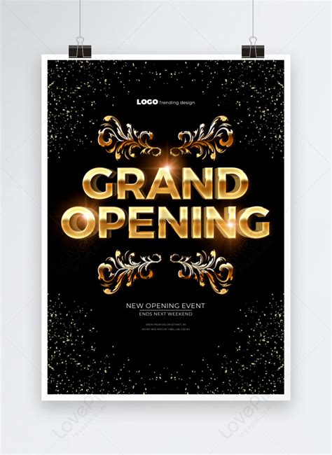 Fashion Gold Grand Opening Flyer Template Imagepicture Free Download