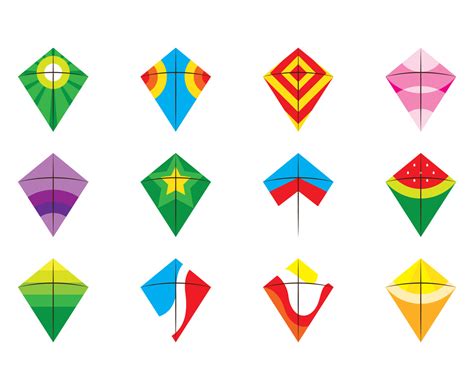 Colorful Kite Vector Vector Art And Graphics
