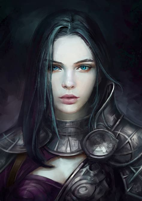 2k Free Download Fantasy Art Fantasy Girl Dark Hair Blue Eyes Hd