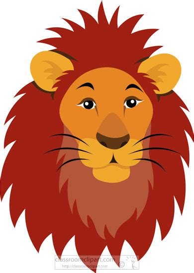 Lion Clipart Clipart Lion Male Head With Mane Front View Clipart