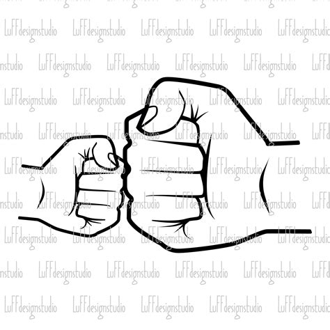Fist Bump SVG Father and Son SVG Punch SVG Dad Svg Papa | Etsy