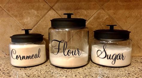 Personalized Canister Set Etsy Canister Sets Canisters Glass
