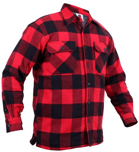 Рубашка фланелевая красная с мехом Rothco Extra Heavyweight Buffalo