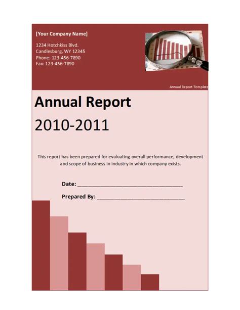 Annual Report Template Free Formats Excel Word