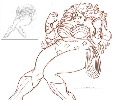Kennons Art Blog Plus Size Wonder Woman Sketch