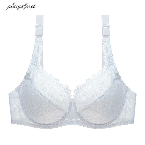 plusgalpret couture full cup underwire bra solid floral bh lace plus size brassiere large breast