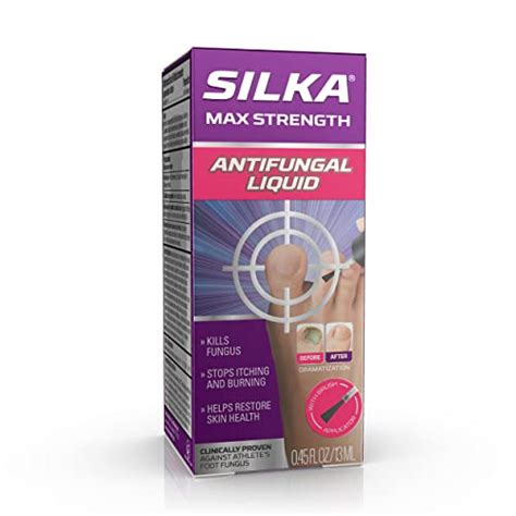 Silka Max Strength Antifungal Liquid With Brush Applicator For Toenail Fungus Treatment Athlete
