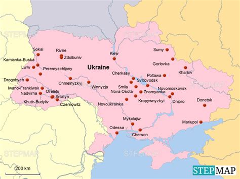 Stepmap Ukraine Landkarte F R Deutschland