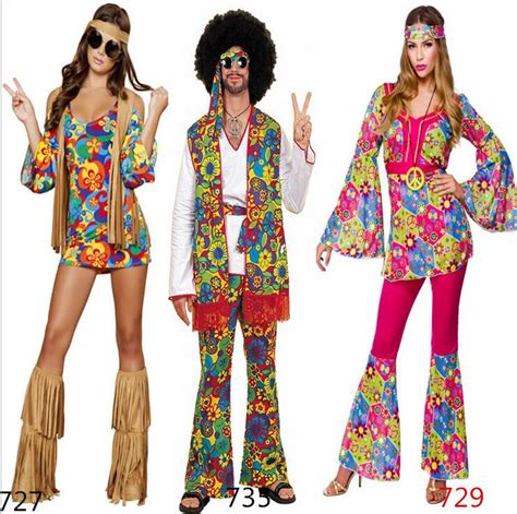 Free Shipping New 2017 Ladies 80s Retro Hippie Go Go Girl Disco Costume