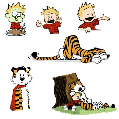 Calvin And Hobbes White Background Free Image Download
