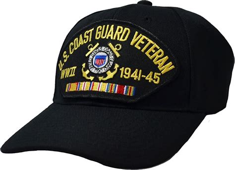 Us Coast Guard World War Ii Veteran Cap Black At Amazon Mens Clothing Store