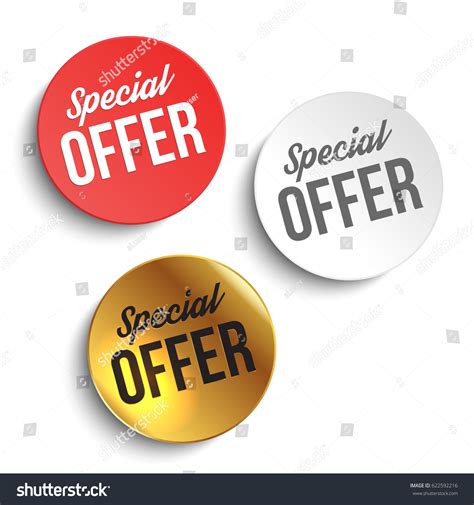 Set Color Special Offer Buttons Badges Stock Vector Royalty Free