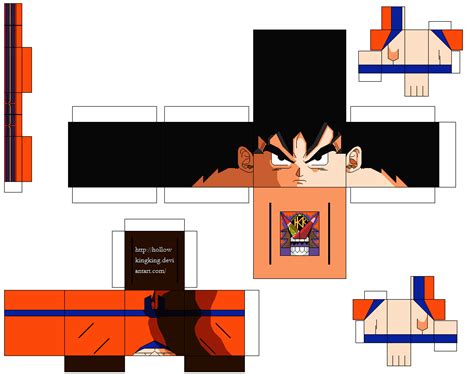 Goku Ssj Super Paper Toy Free Printable Papercraft Templates Kulturaupice