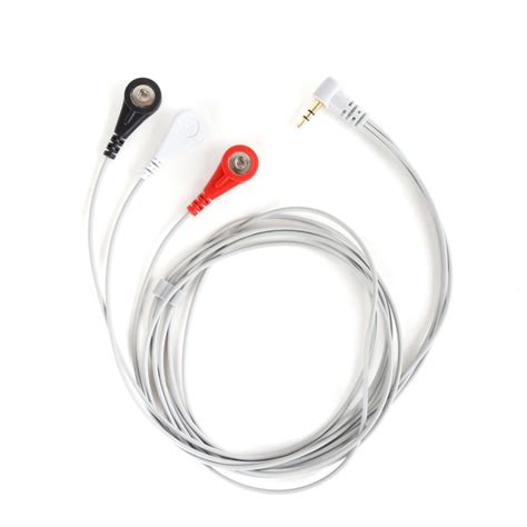 ecg ekg emg cable w 3 5mm to 3 electrode for arduino