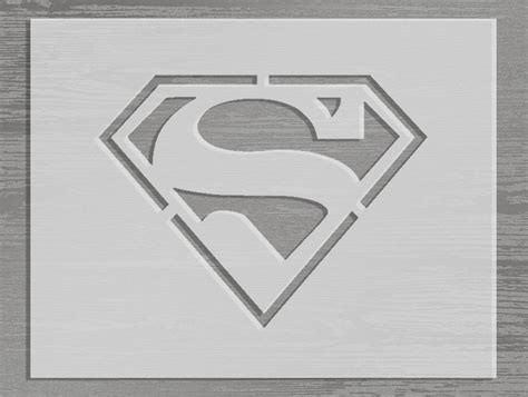 Superman Stencil A4 Stencil Heaven
