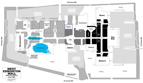 West Edmonton Mall Map Printable Printable Maps