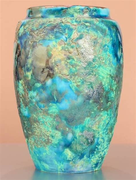 Ivy bronx imel turquoise glass table vase. Aqua/Turquoise Loft •~• vase | Ceramic art, Pottery art ...