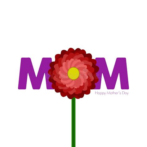 Single Flower With Text For Mother Day Stock Vector Illustration Of Banner Greeting 147129951