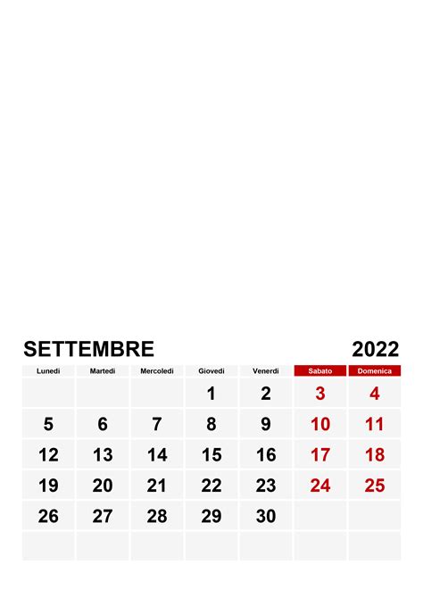Calendario Settembre 2022 Calendariosu