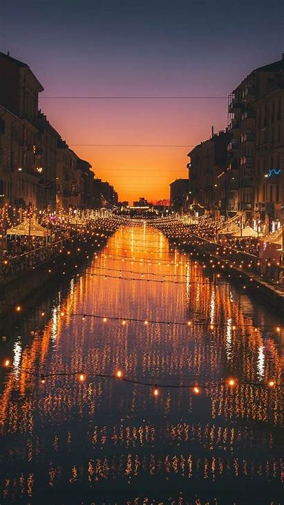 Iphone Milan Italy Wallpapers Evening River Phone