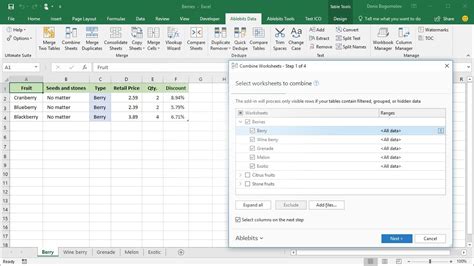 Excel Merge Sheets