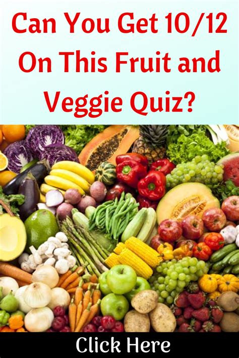 Fruits And Vegetables Quiz Vegetable