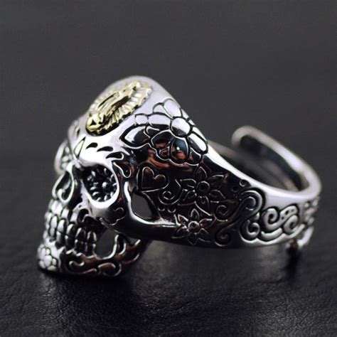 Japan Gothic Jewelry Good Vibrations Skeleton 925 Sterling Silver Ring