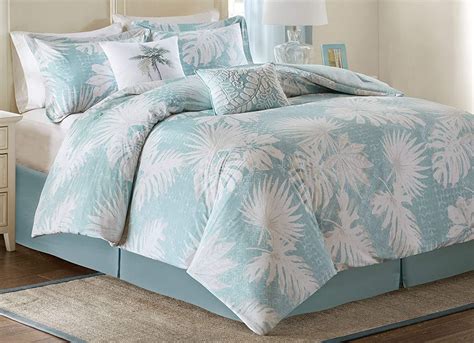 Harbor House Palm Grove King Size Bed Comforter Set Aqua Tropical