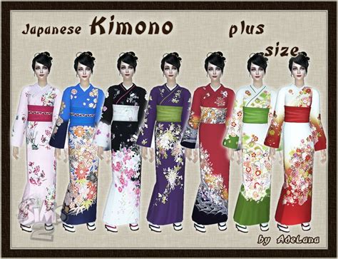 Mod The Sims Japanese Kimono Collection Maxis Mesh Japanese Kimono