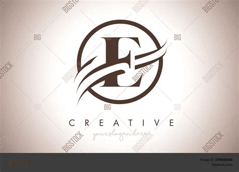 E Letter Icon Logo Vector And Photo Free Trial Bigstock
