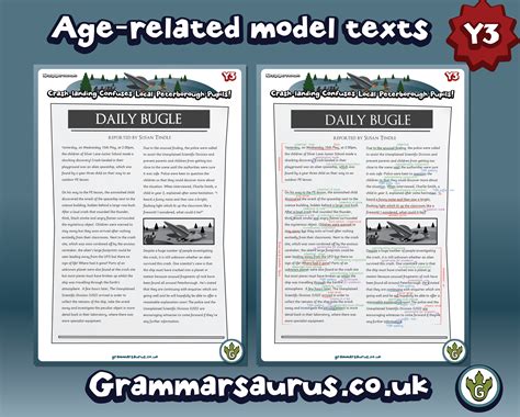 Fill your newspaper report with both facts and opinions. Year 3 Model Text - Recount (Newspaper) - Grammarsaurus