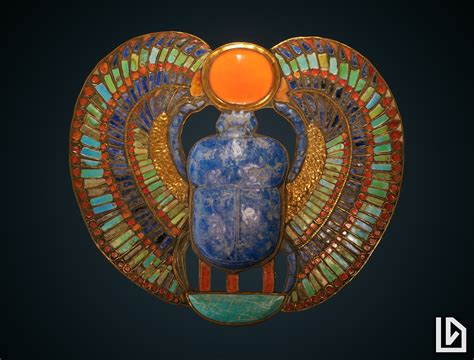 Pectoral Scarab Of King Tutankhamun Zbrushcentral