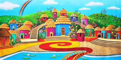 Munchkinland Professional Scenic Backdrop Wizard Of Oz Wizard Of Oz