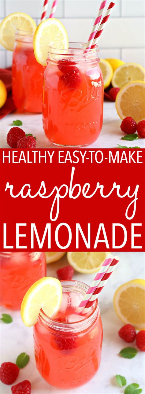 Easy Healthy Raspberry Lemonade No Refined Sugar The Busy Baker