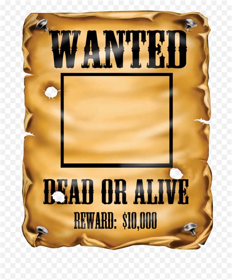 Most Wanted Poster Clipart Cowboy Wanted Poster Template Png Wanted Poster Png Free
