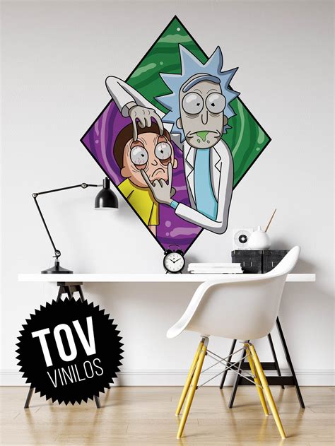 Rick Et Décor Morty Décor De Portail De Rick Décalque De Mur Etsy