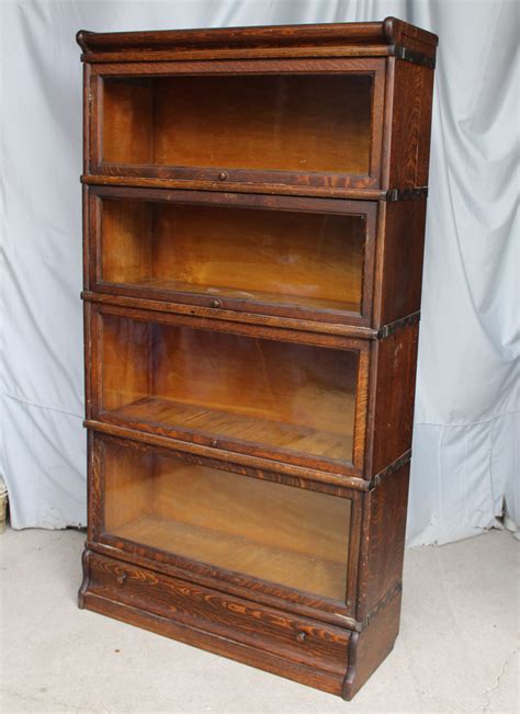 Bargain Johns Antiques Antique Macey Oak Barrister Bookcase Drawer