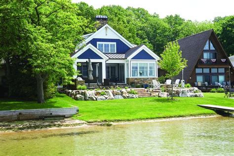 Tour This Craftsman Lake House In Michigan With A Cozy Cottage Vibe In