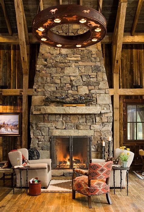 55 Awe Inspiring Rustic Living Room Design Ideas Stone Fireplace