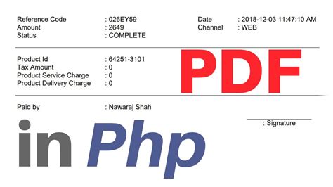 How To Make Pdf Invoice In Php Using Fpdf Library Youtube