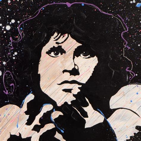 Kat Signed Jim Morrison Break On Through 30x30 Original Acrylic