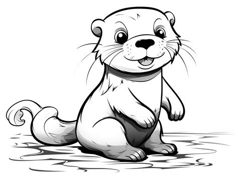 River Otter Coloring Activity Coloring Page