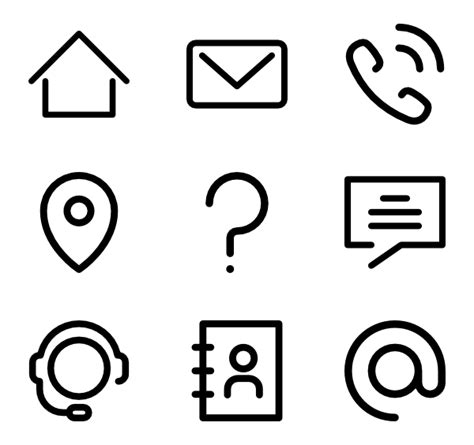 Contact Icon Png Vector រូបភាពប្លុក Images