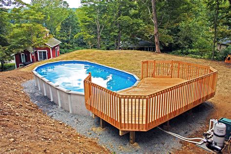 50 Best Above Ground Pools With Decks Oval Pool Swimming Pool Decks