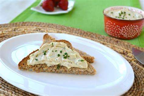 creamy vegan cashew spread with rosemary and chives michelle dudash rd