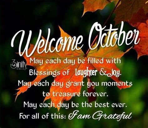 October New Month Greetings Good Morning Greetings Birth Month