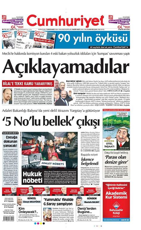 01 02 03 04 05 06 07 08 09 10 11 12. Günün gazete manşetleri - 6 Mayıs 2014 | NTV