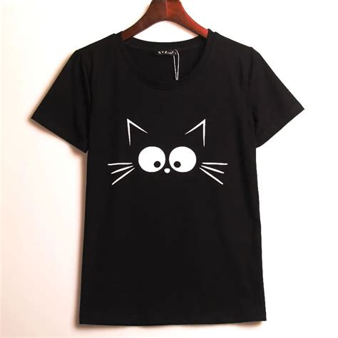 Cute Black Cat T Shirt